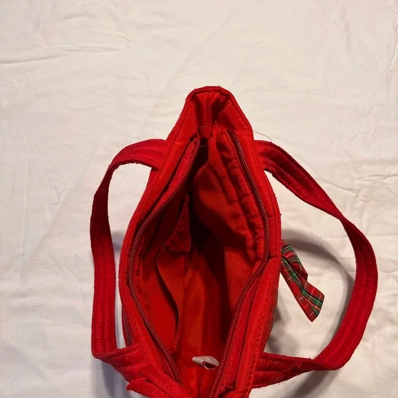 Festive Quilted Red Holiday Purse Tote and Wallet - Picture 7 of 15